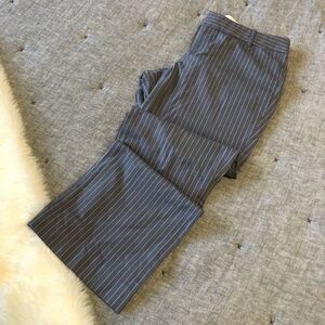 Club Monaco Charcoal Pinstripe Cropped Pants